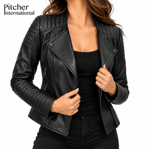 Chaqueta de Cuero para Mujer al por Mayor para Marcas de Moda en Línea de EE. UU., Proveedor de Chaquetas de Cuero para Mujer para Comercio Electrónico, OEM - Product Image 1