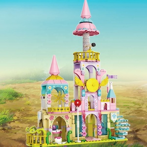 Cadeaux de noël princesse château bloc de construction ensemble Offre Spéciale dessin animé château bricolage assemblage jouet 3D Puzzle pour filles <span class=keywords><strong>maison</strong></span> de poupée - Product Image 5