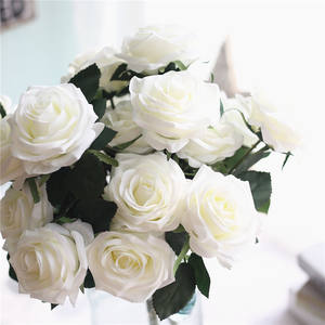 Autres fleurs et plantes décoratives, roses naturelles préservées, bouquet de mariage, nouvelles roses artificielles uniques blanches - Product Image 3