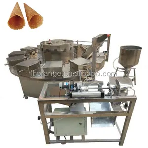 Mesin pembuat kerucut wafel multifungsi, mesin produksi kerucut gula gulung garis produksi
