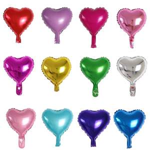<span class=keywords><strong>Ballon</strong></span> à hélice en aluminium de forme personnalisée, forme d'étoile de coeur rond de couleur unie de 10 pouces - Product Image 1