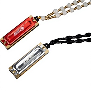 Harmonica diatonique orientale 8 trous 8 tons chromée portable pour débutants en Do DF8 Blues Harmonica - Product Image 1