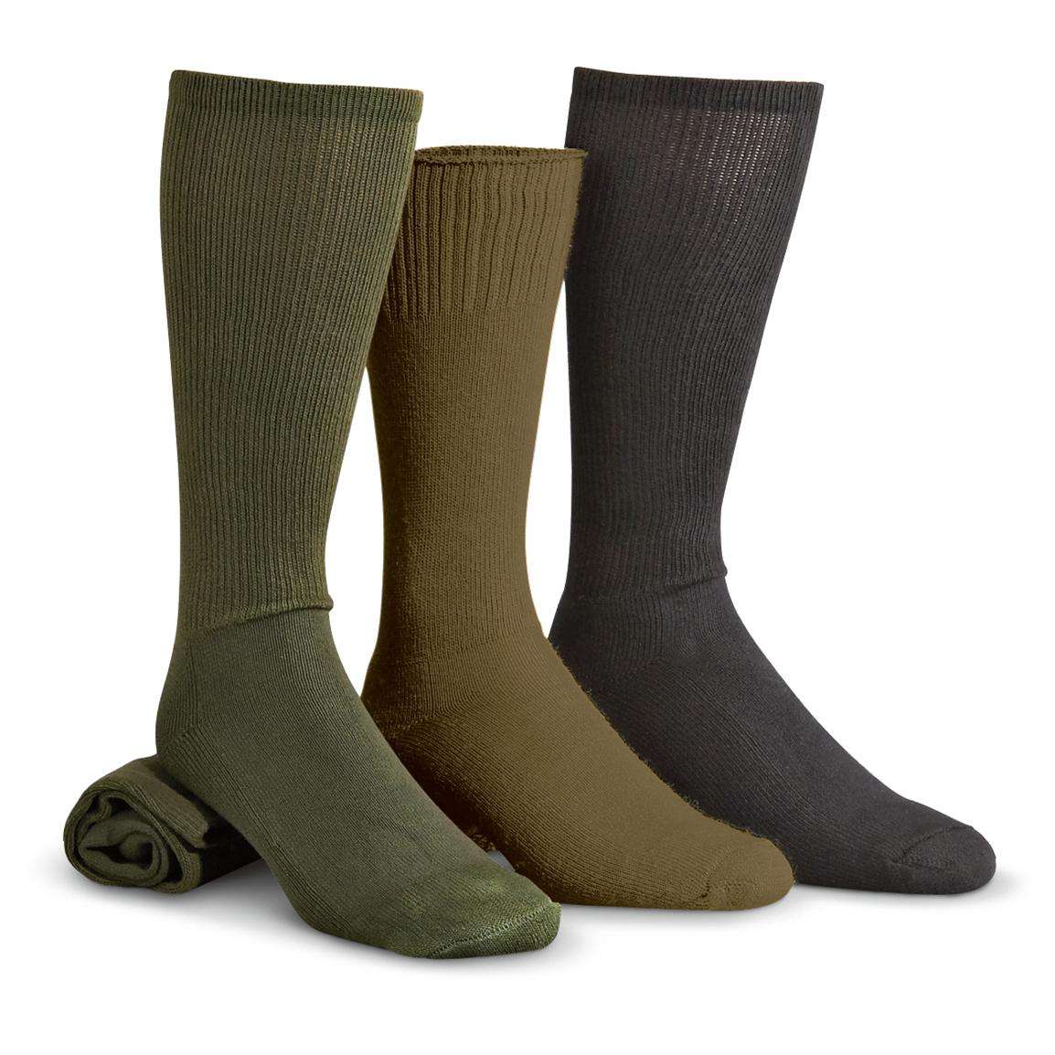 wholesale khaki winter jungle anti fungal sport thick cushion cotton crew men boot army green socks