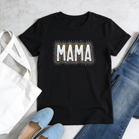 T-shirt Mama en gros, transfert de strass thermocollant personnalisé tendance