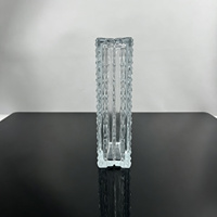 Bloc de verre décoratif sans bordure blanche, à double face, à motif diamanté, pour la décoration murale intérieure commerciale moderne