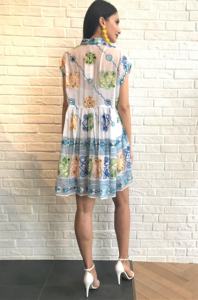 Poncho con estampado de flores de la India tradicional, ropa de estilo camisa con bonito bordado y detalles de espejo - Product Image 3