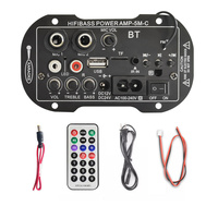 Carte d'amplificateur de puissance SF5, double microphone, 4 ohms, haut-parleurs de voiture 6-10 pouces, caisson de basses audio, sortie 12/24V 110/220V, mini stéréo