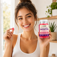 Gummies d'Inositol 40:1 Saveur Framboise, Ratio Idéal, Supplément OEM Personnalisé Marque Privée, Qualité 100000, Production en Atelier Propre