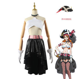 Disfraz de Anime <span class=keywords><strong>Cosplay</strong></span> de Uta, Vestido Largo Rojo, Traje de <span class=keywords><strong>Nami</strong></span>, Roronoa Zoro, Disfraz para Halloween, Fiesta de Disfraces, Conjunto Completo - Product Image 1