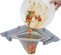 Évier Crépines Panier Triangle Tri-Holder Coin Évier Filtre Net Écologique Mesh Sac Cuisine Alimentaire Déchets Rack