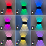 Lámpara de Pared LED para Porche, Diseño Cónico, Aluminio, Iluminación Superior e Inferior, RGB, Lámpara de Noche Inteligente - Product Image 3
