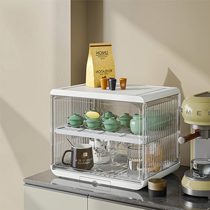 Porte-gobelet stérilisé Ménage anti-poussière porte-gobelet cuisine pliable table porte-gobelet à thé boîte de <span class=keywords><strong>rangement</strong></span> armoire - Product Image 3