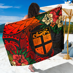 Fiji на заказ, персонализированный саронг, Полинезия, парео, Пляжное Платье, женское платье, бикини, купальник, шарф с запахом, оптовая продажа - Product Image 2