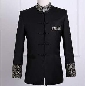 <span class=keywords><strong>Costume</strong></span> de scène sur <span class=keywords><strong>mesure</strong></span> à col montant, <span class=keywords><strong>demi</strong></span>-toile, pour animateur, chanteur, smoking, tunique chinoise - Product Image 2