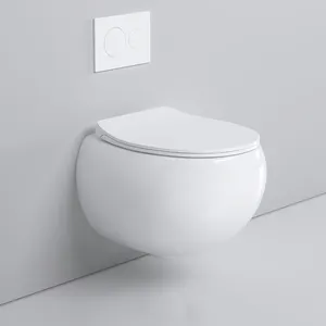 壁挂式酒店洗手间圆形厕所马桶马桶白色套装陶瓷马桶