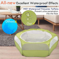 Tente de protection durable pour chat de petite taille avec housse zippée, parc pliable imperméable pour usage intérieur