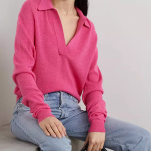 Fashion Design Customized <strong>Polo</strong> <strong>Neck</strong> Knit Cashmere Pullover Cashmere Sweater <strong>Jumper</strong> for <strong>Women</strong> - Product Image 6