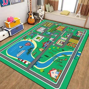 Hot sale Kids Rug City Life Playroom Carpet 4' x 6' Washable Children's Educational Large Playmat