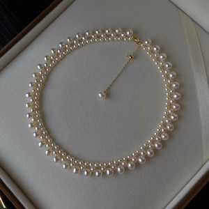 Collar de Plata S925 Tejido a Mano para Mujer, Estilo Nuevo, Cadena de Perlas para Clavícula, Joyería de Fabricante con Perla Templada - Product Image 3