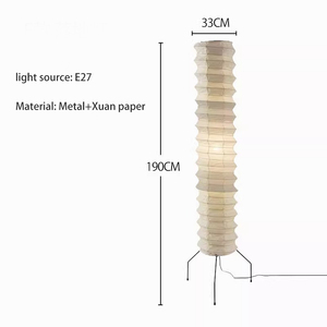 Lanterne chinoise moderne lumière LED E27 ampoule carrée lampe en <span class=keywords><strong>papier</strong></span> trépied hauteur réglable blanc chaud hôtel et maison <span class=keywords><strong>lampadaire</strong></span> - Product Image 6