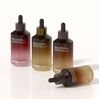 Flacons compte-gouttes en verre ambré vides pour sérum facial, huile essentielle, emballage cosmétique, conteneur en verre pour démaquillant et essence