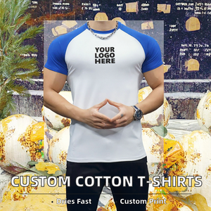 T-shirts décontractés vierges en gros personnalisables en Spandex/Polyester écologiques à manches courtes avec logo imprimé pour événements, pour hommes, noirs et blancs - Product Image 2