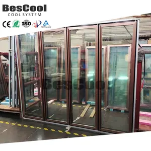 BesCool 100mm & 120mm Thick Panel Glass Door for Retail Cold Room Storage & Supermarket Cooling System for Florist Use