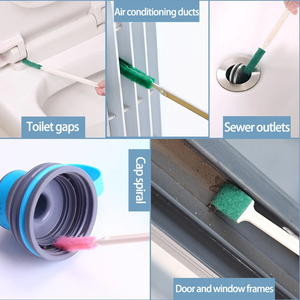 8 Style Gap cleaning tool <b>Kit</b> Curved Brush Home Bathroom Kitchen Tools <b>Tank</b> Straw Baby Milk Bottle Gap Glass Tube Cleaning Brush - Product Image 2