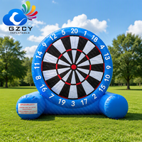 Jeu de fléchettes géant gonflable en PVC commercial, facile à installer pour l'intérieur et l'extérieur, enfants et adultes