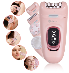 <span class=keywords><strong>Hatteker</strong></span> HT-582 5-in-1 Elektrisches Pflegeset für Frauen Epilierer, Bikini-Trimmer, Gesichtsrasierer & Fußfeile, Wiederaufladbar XP7 - Product Image 3