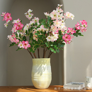 Fleur artificielle Yihua Floral Art, fleur de bégonia en soie, blanc, bleu, rose, violet, rouge rosé, orange, décoration moderne et simple pour la maison - Product Image 4