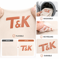 Étiquettes thermocollantes écologiques personnalisées, imprimées en sérigraphie, taille personnalisée pour vêtements, sacs et chaussures
