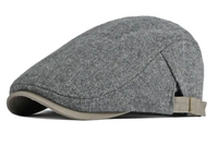 Boina Unisex de Terciopelo de Oveja Transpirable para Otoño e Invierno, Estilo Británico Retro Artístico, Gorra de Pico de Pato con Forro Polar, para Deportes y Fiestas
