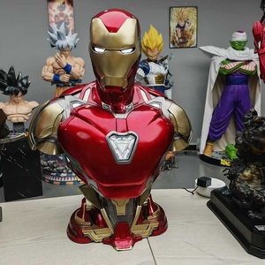 Statue buste Iron Man Mark 3 Robert Downey Jr. avec tête en silicone, armure mécanique semi-exposée, réacteur <span class=keywords><strong>Arc</strong></span> LED, figurine en résine pour la décoration - Product Image 5