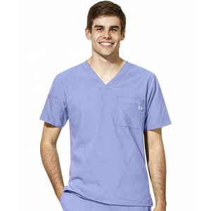 Bon prix Standard hommes col en V à manches courtes hôpital chirurgien médecin gommage uniforme haut - Product Image 4