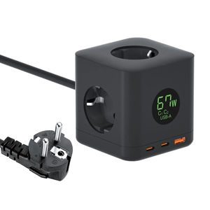 สมาร์ท Eu Us ปลั๊กซ็อกเก็ตสายไฟต่อไฟฟ้าป้องกันไฟกระชาก Pd Gan Ac Outlet <span class=keywords><strong>Usb</strong></span> ประเภท C อะแดปเตอร์ชาร์จปลั๊กไฟ - Product Image 1