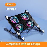 Mute CPU Ventiladores de refrigeración Stand Pad Notebook Ajuste de siete engranajes Gran viento Cuatro ventiladores Laptop Cooling Stand con nuevo estado del producto