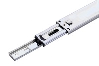 Glissière télescopique à clipser avec crochet pour tiroir, en acier, pour armoire métallique, 45 mm, avec roulement à billes à baïonnette, vente en gros