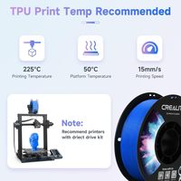 Filament CR-TPU pour imprimante 3D Creality, 1,75 mm, dureté Shore 95A, haute flexibilité et résilience, imprimantes FDM, multicolores