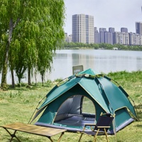 Tente de camping portable pour 3-4 personnes, entièrement automatique, à ouverture rapide, une chambre, utilisable en toutes saisons, pour la protection contre le soleil et la pluie