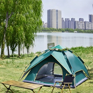 <span class=keywords><strong>Tente</strong></span> de camping portable pour 3-4 personnes, entièrement automatique, à ouverture rapide, une chambre, utilisable en toutes saisons, pour la protection contre le soleil et la pluie - Product Image 4