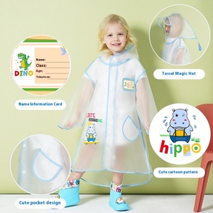 Cartoon Small Dinosaur EVA Waterproof Raincoat XL Tamanho para a escola primária Baby <span class=keywords><strong>Kids</strong></span> para Camping Caminhadas Meninos Meninas-Atacado - Product Image 2