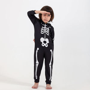 Pijamas Familiares Divertidos de Halloween con Estampado de Esqueleto, Sudadera con Capucha y Cremallera, Ropa de Estar por <span class=keywords><strong>Casa</strong></span> para las Fiestas - Product Image 4