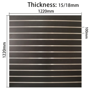 Esposizione del negozio del pannello a parete/bordo della scanalatura del <span class=keywords><strong>MDF</strong></span>/<span class=keywords><strong>MDF</strong></span> nero di colore di RW stilo <span class=keywords><strong>MDF</strong></span> 1220*2440*18mm /Supermraket - Product Image 2