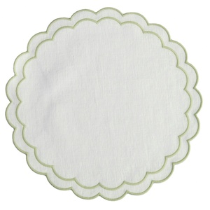300 Colors Personalized Modern Embroidered Lines Washed Flax Pure Fabric Custom 100% <b>Cloth</b> <b>Linen</b> Napkins Placemat - Product Image 1