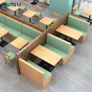 Moderne Restaurantmöbel doppelseitiges Sofa 4-Sitzer Ständer Sitze Cafeteria Cafeteria Restaurant Tisch und Stuhl