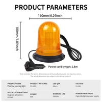 Luz Estroboscópica Giratoria, Luz de Advertencia de Seguridad para Techo, 60 LED, 12V, IP65, Impermeable, Emergencia, Carretilla Elevadora, Carrito de Golf, Autobús Escolar, Novedad
