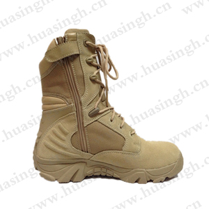 XC – bottes de randonnée en plein air à semelle en caoutchouc anti-impact DELTA, chaussures de combat noires pour hommes, équipement tactique de 8 pouces, HSM133 - Product Image 4