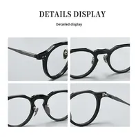 Lunettes unisexes rétro style punk américain GG573F, monture pleine de haute qualité, verres AC, en fibre d'acétate