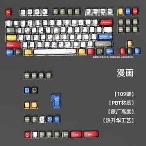 Teclas de Estilo Anime Doodle, 109 Teclas, Sublimación Térmica, Teclado Mecánico Personalizado, Teclas Personalizadas en Inglés, Ajuste Universal - Product Image 4